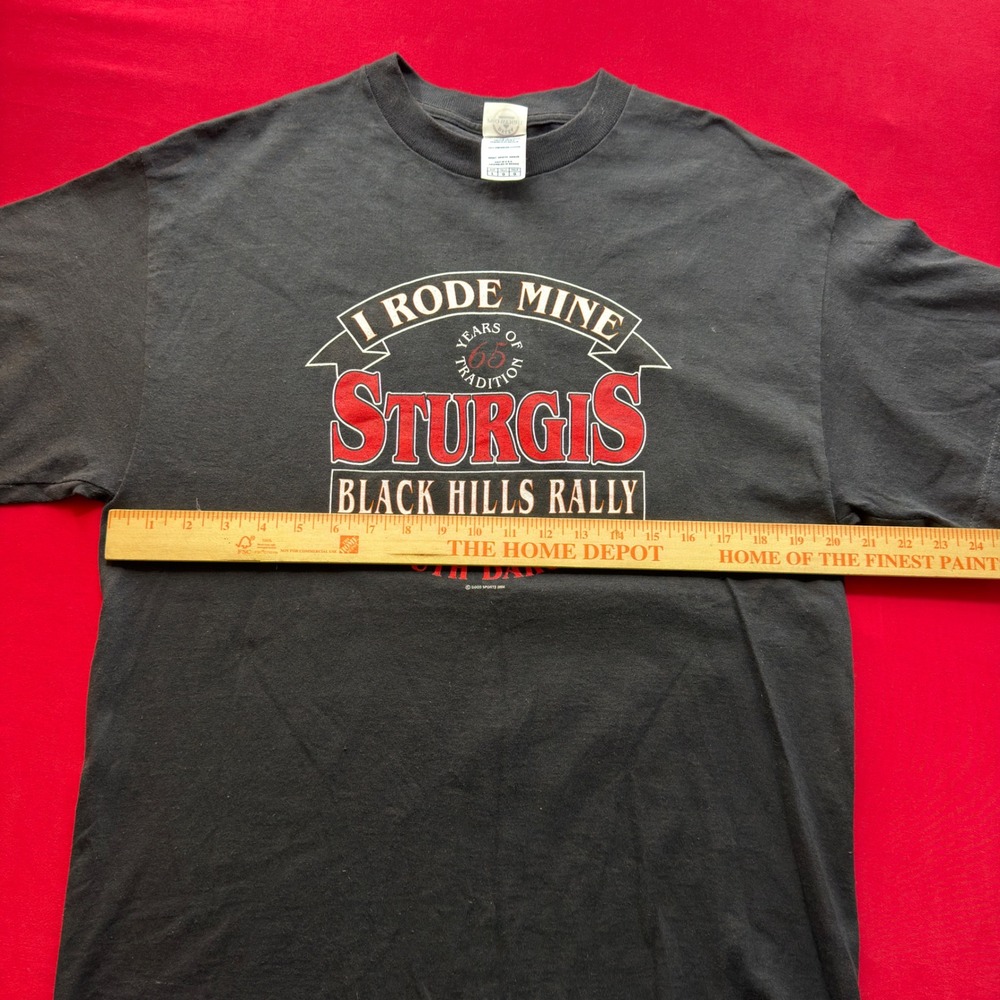 Vintage 2005 Sturgis Black Hills Rally T-Shirt Mens Large Biker Y2K‎ Delta Black - Picture 8 of 8